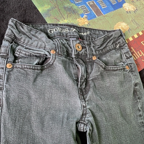 Guess Jeans Daredevil Skinny Leg Black Charcoal Gray Denim 7 Boys - Picture 9 of 16